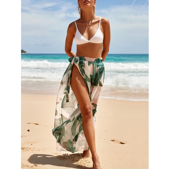 Tropical Print Sarong Skirt - Picture 5 of 8